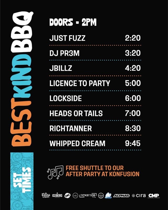 Best Kind BBQ — set times